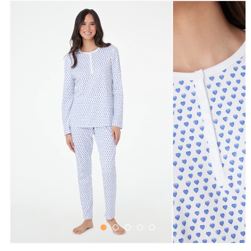 Roller Rabbit Blue Heart PJ PANTS - Size M - NWT